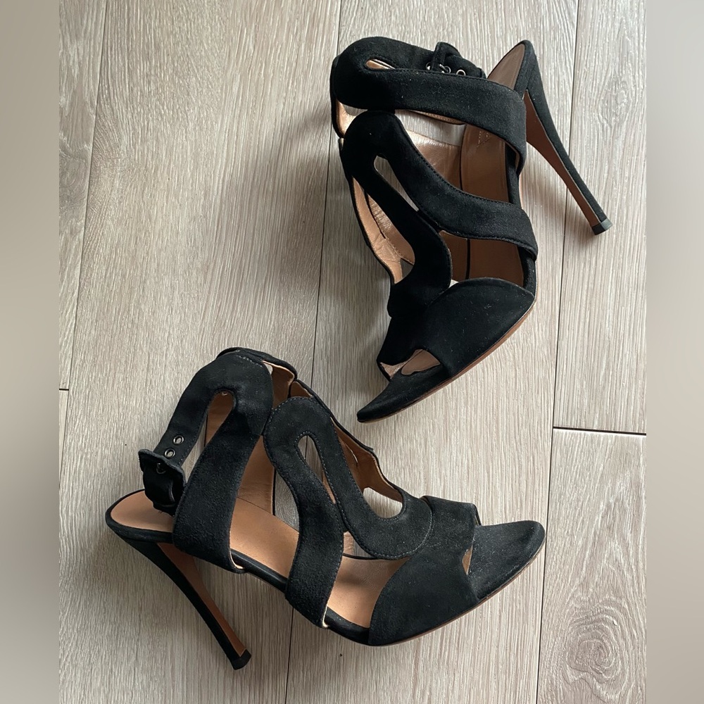 Alaïa Suede Slingback Sandal Heels